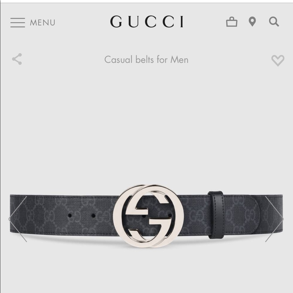 Brand new authentic gucci belt black